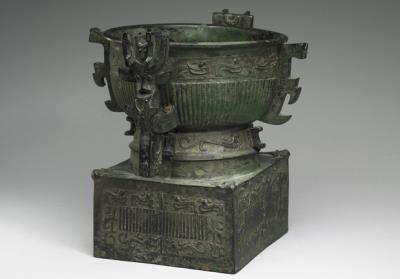 图片[3]-Gui food container on a square base with phoenix pattern, early Western Zhou period, c. 11th-10th century BCE-China Archive